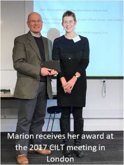 Marion award 2017 CILT