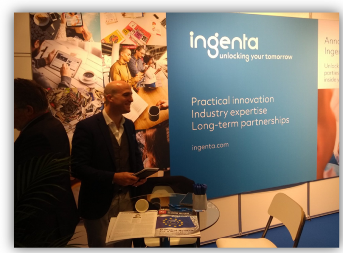 Kevin Carboni, Ingenta Senior Sales Executive, busy on our stand in hall 6